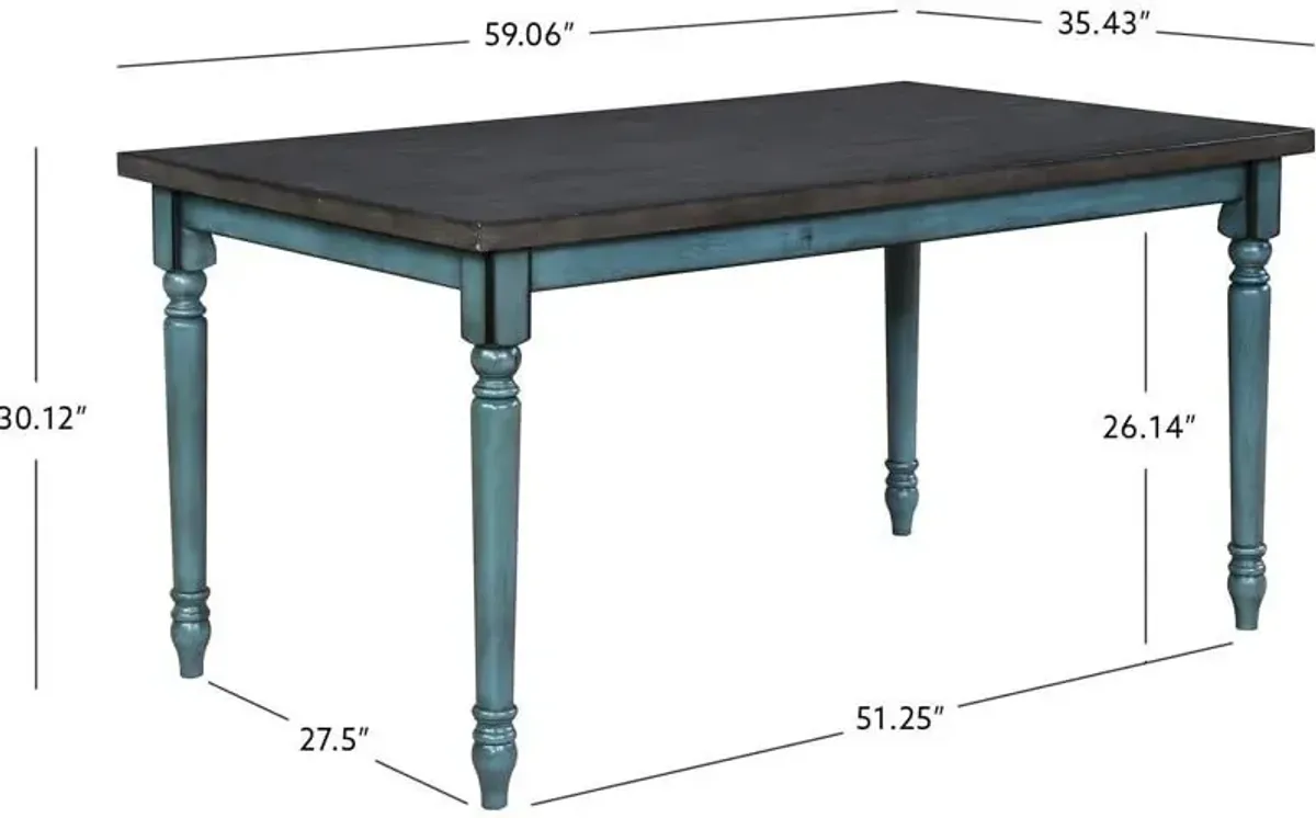 Clayes Dining Table - Teal