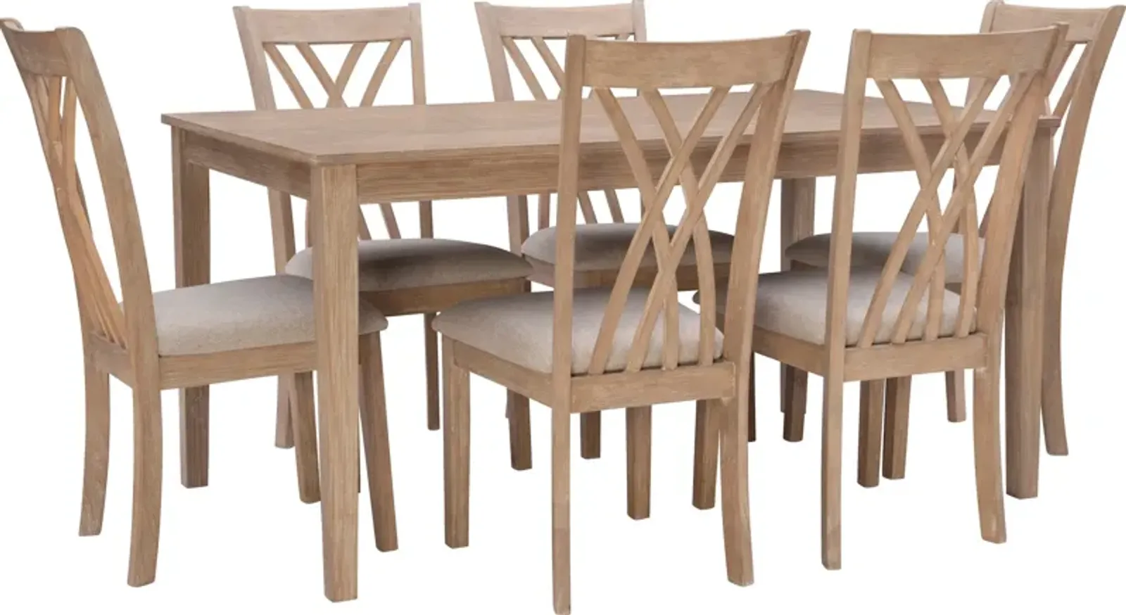 Boyd Dining Table and 6 Chairs - Natural