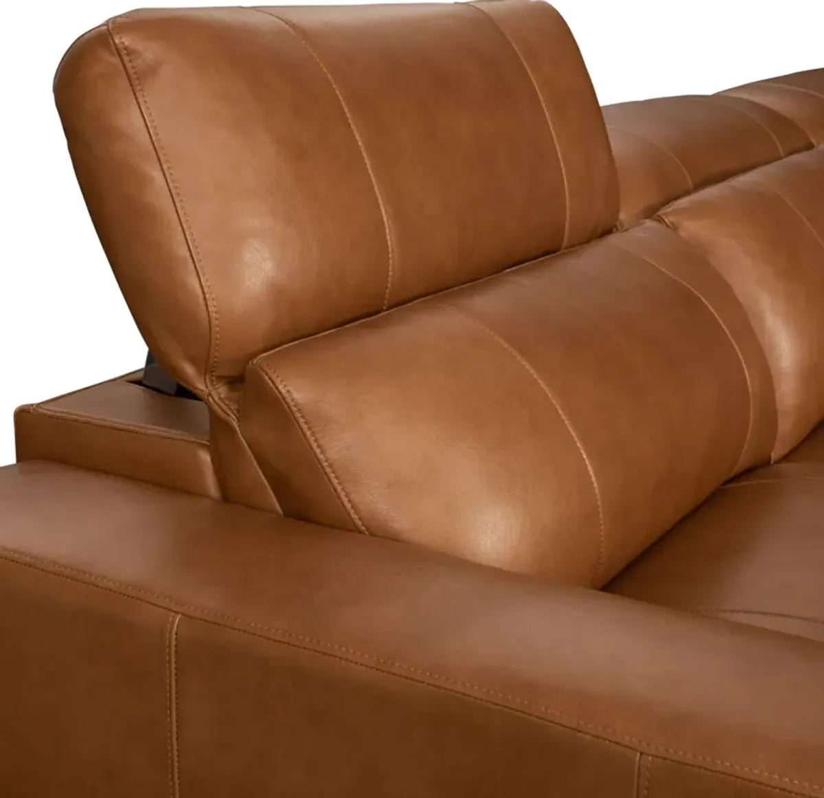 Chapman 5-Piece Dual-Power Reclining Sectional - Saddle