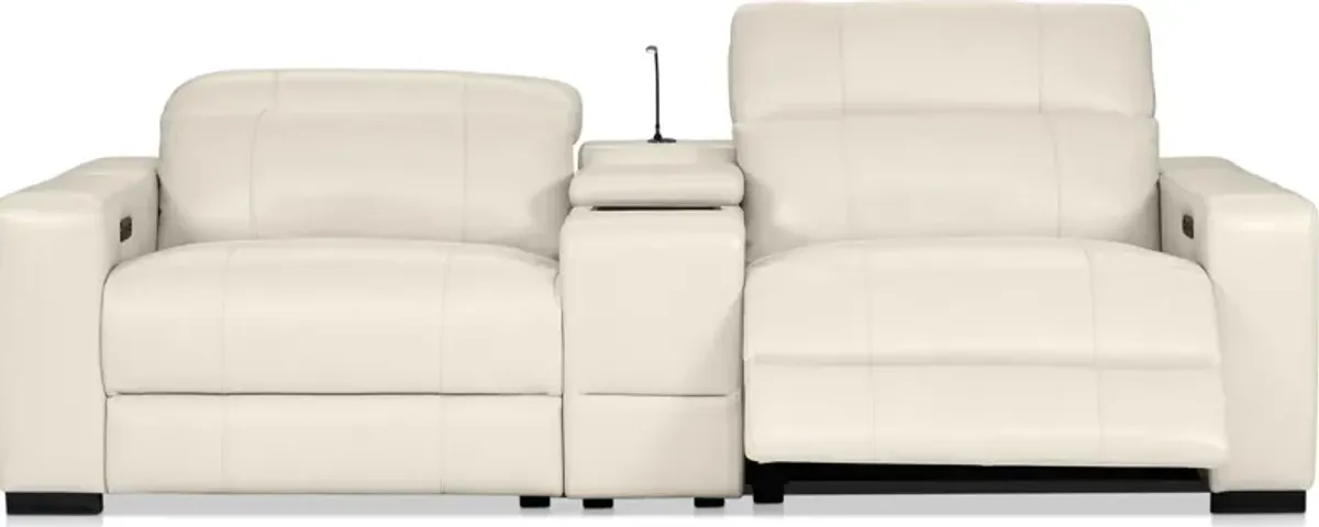 Chapman 3-Piece Dual-Power Reclining Loveseat with Console - Chalk