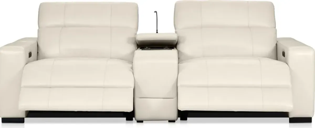 Chapman 3-Piece Dual-Power Reclining Loveseat with Console - Chalk