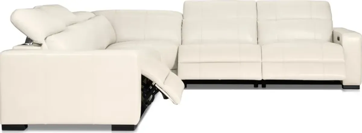 Chapman 5-Piece Dual-Power Reclining Sectional - Chalk