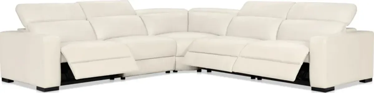 Chapman 5-Piece Dual-Power Reclining Sectional - Chalk