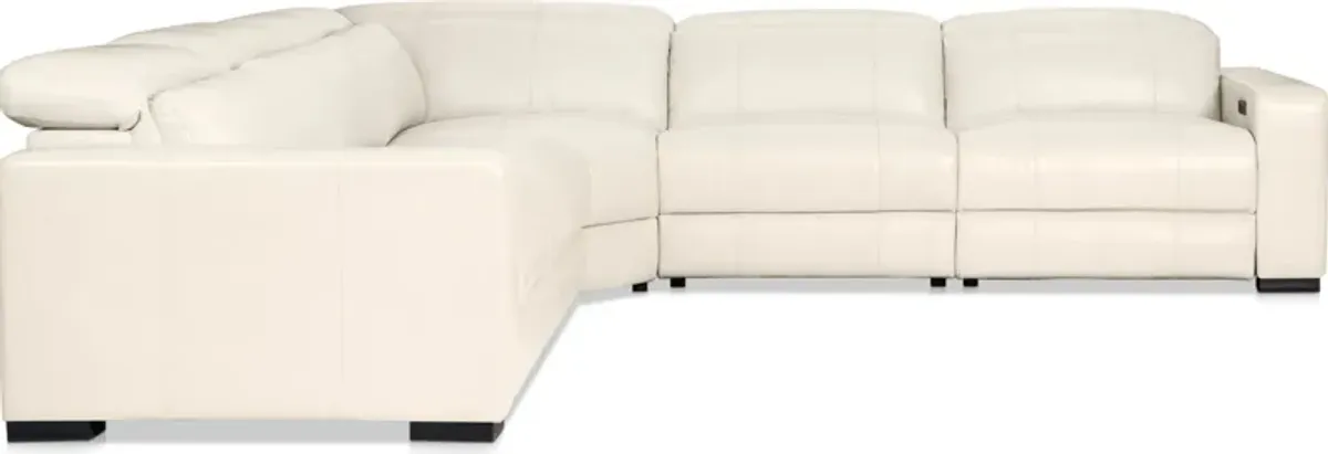 Chapman 5-Piece Dual-Power Reclining Sectional - Chalk