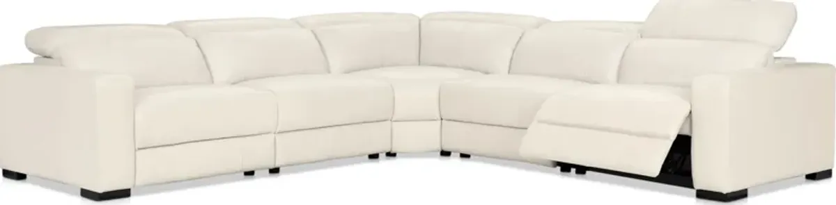 Chapman 5-Piece Dual-Power Reclining Sectional - Chalk