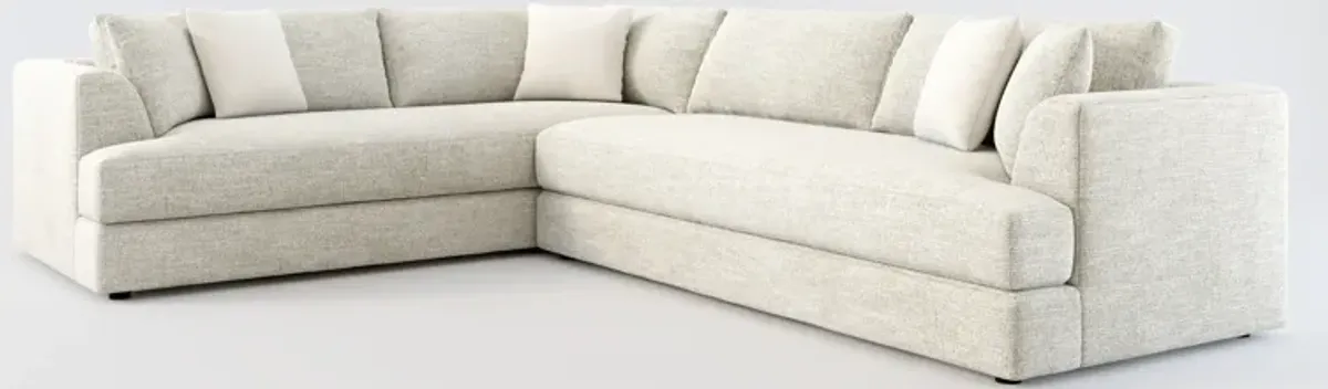 Ridley Foam Comfort 2-Piece Sectional with Right-Facing Sofa - M Ivory