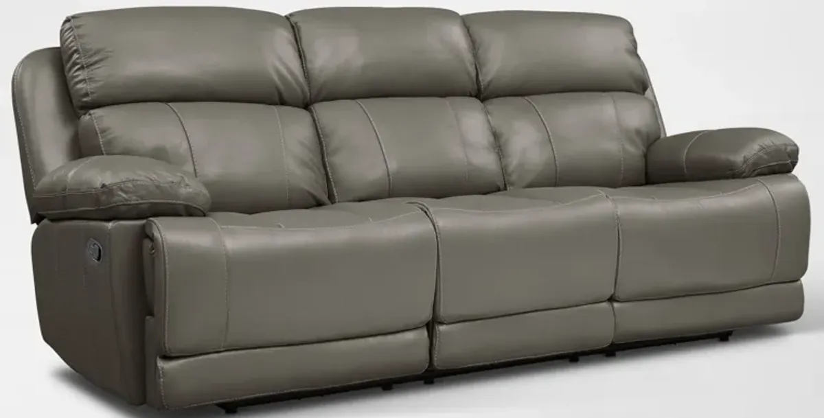 Monte Carlo Manual Reclining Sofa - Gray