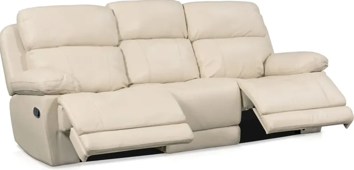 Monte Carlo Manual Reclining Sofa - Cream