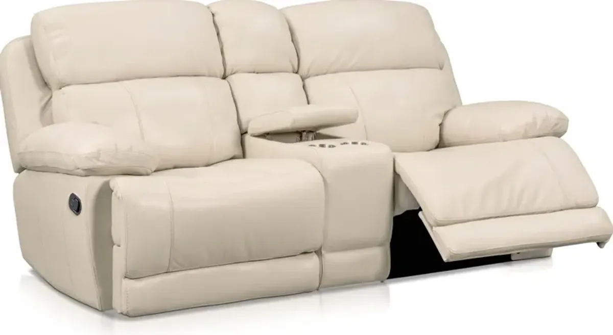 Monte Carlo Manual Reclining Loveseat - Cream