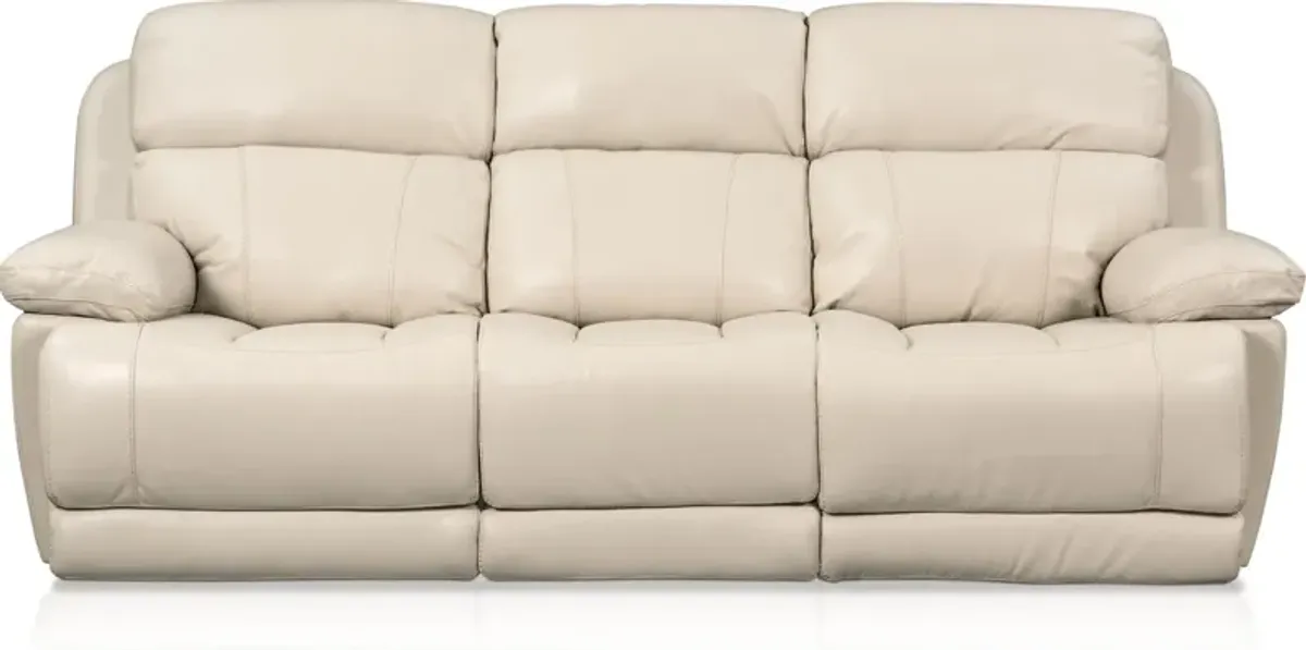 Monte Carlo Manual Reclining Sofa and Recliner Set - Cream