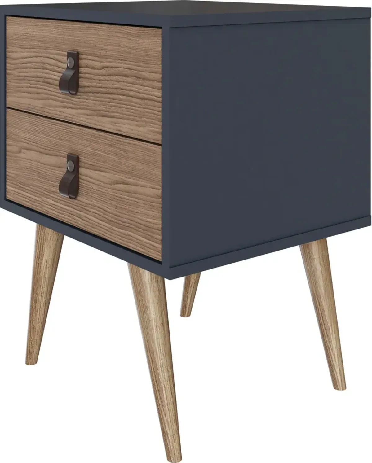 Nalda 2 Drawer Nightstand - Blue/Nature