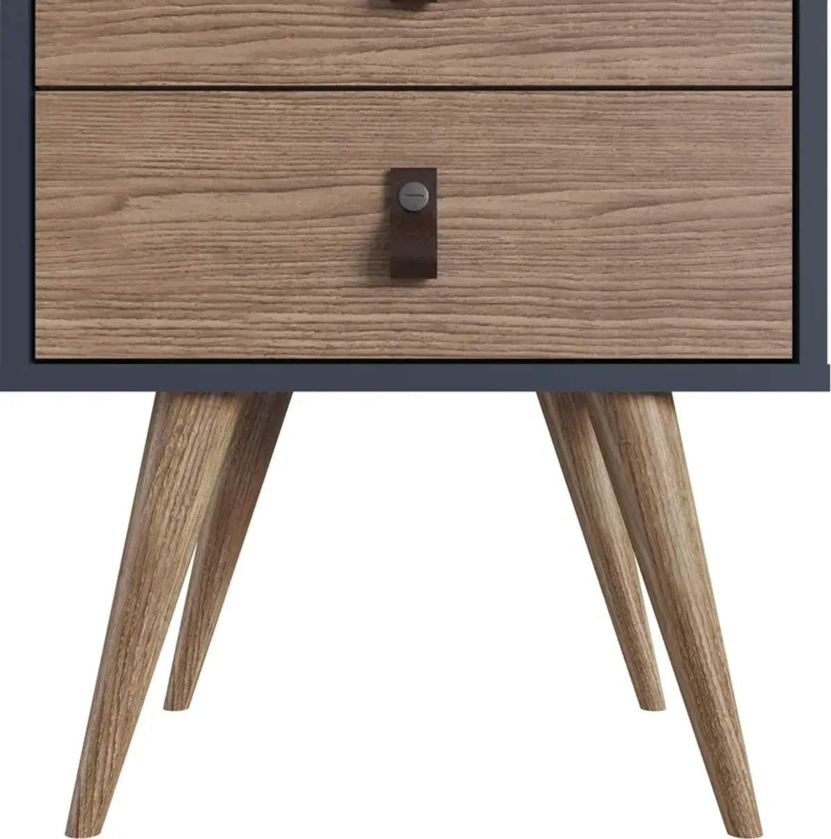 Nalda 2 Drawer Nightstand - Blue/Nature