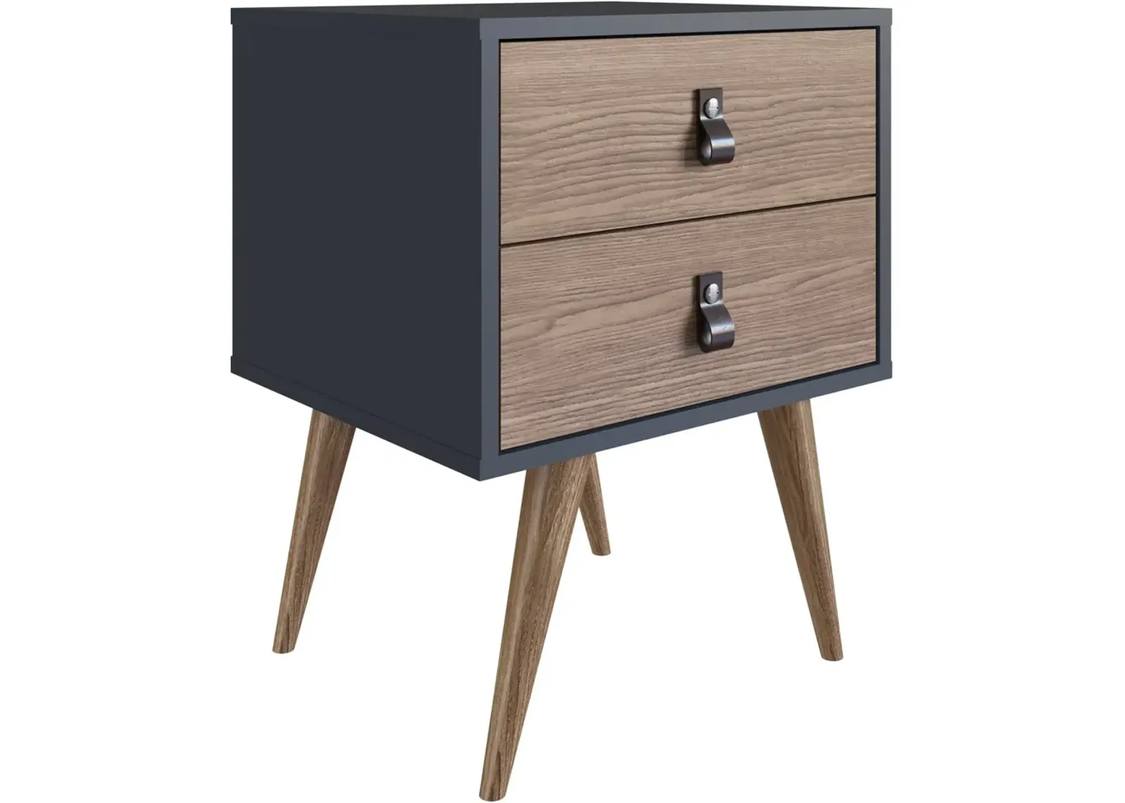 Nalda 2 Drawer Nightstand - Blue/Nature