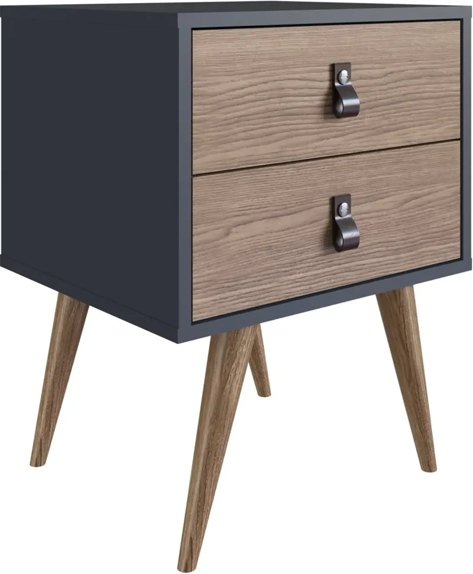 Nalda 2 Drawer Nightstand - Blue/Nature