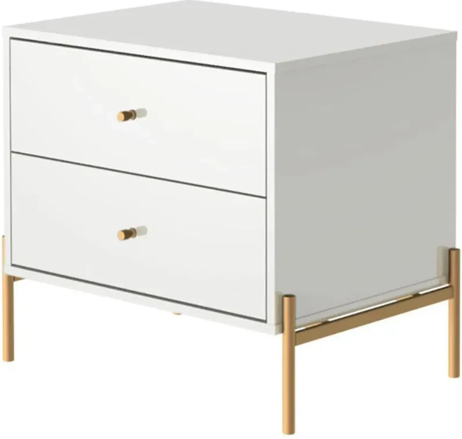 Elowen 2 Drawer Nightstand - White Gloss