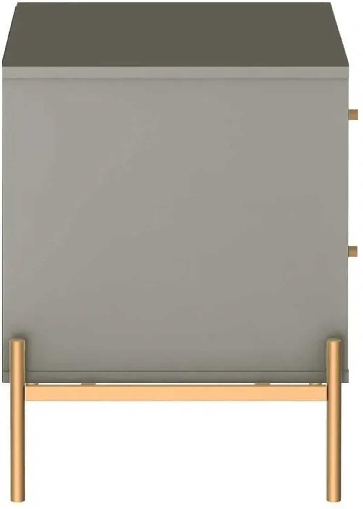 Elowen 2 Drawer Nightstand - Gray Gloss