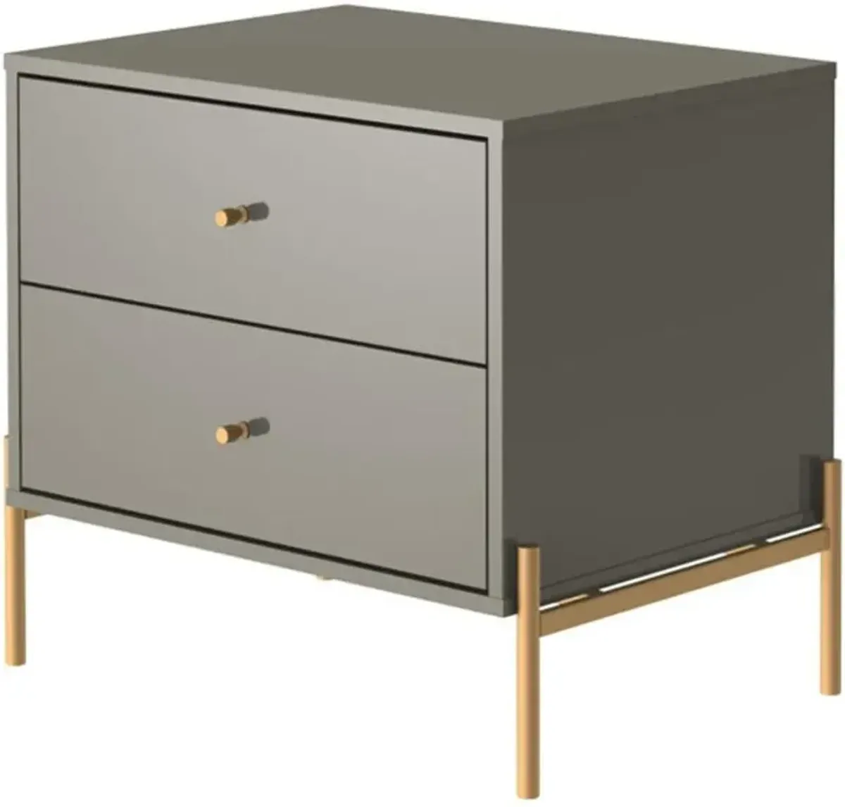 Elowen 2 Drawer Nightstand - Gray Gloss