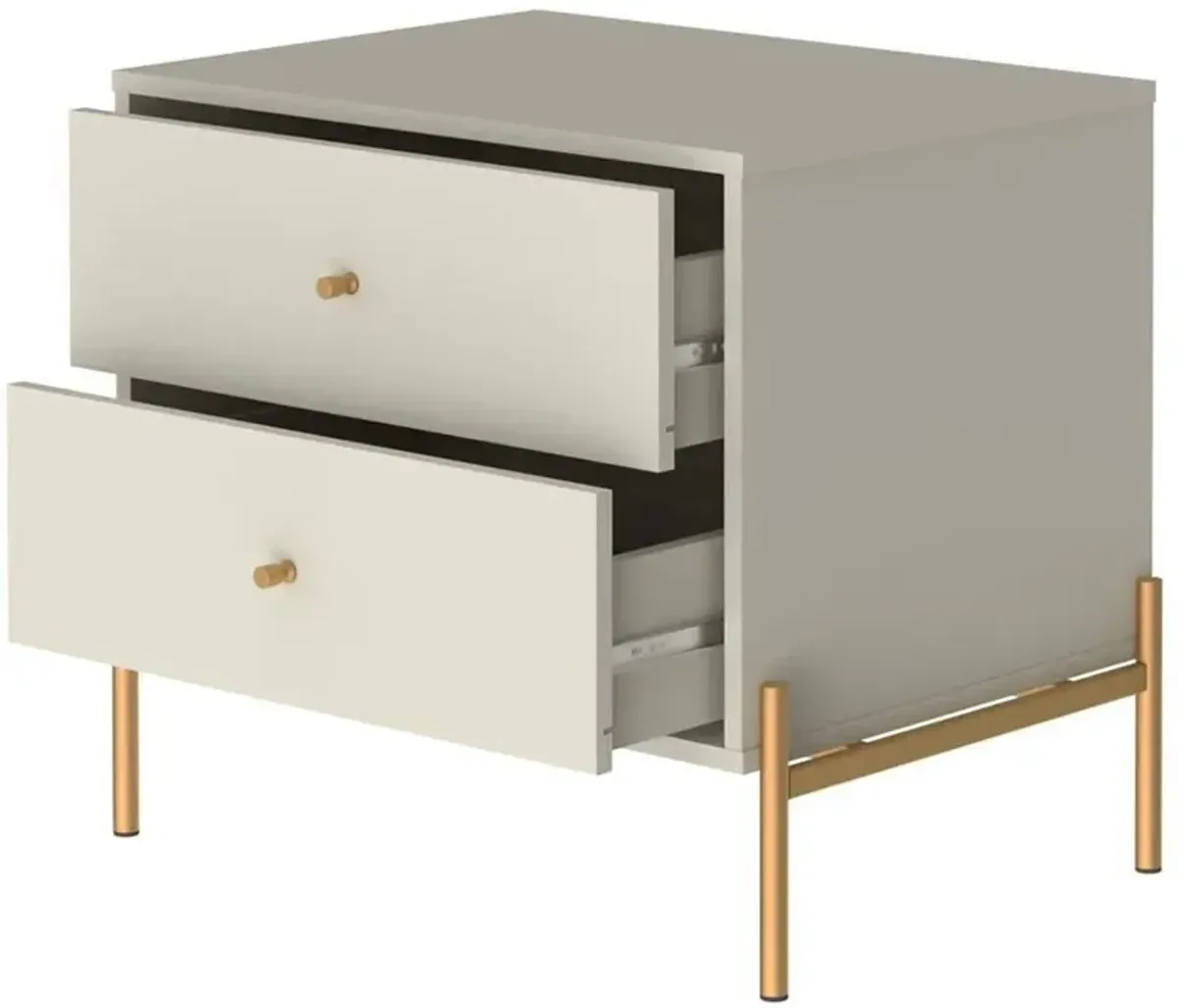 Elowen 2 Drawer Nightstand - Off White Matte