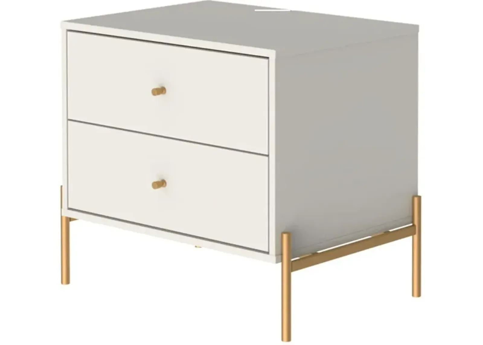 Elowen 2 Drawer Nightstand - Off White Matte