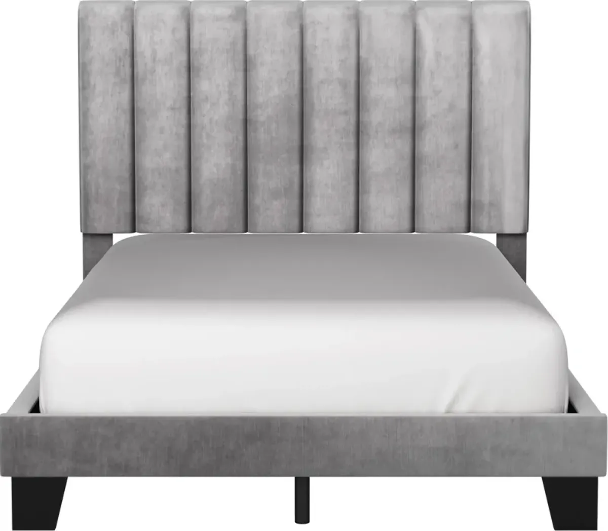 Oslo Full Upholstered Platform Bed - Gray