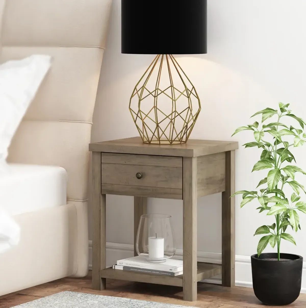 Quinn Nightstand - Brown