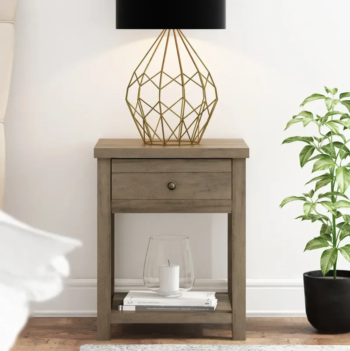 Quinn Nightstand - Brown