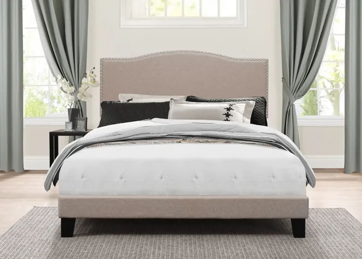 Windsong Full Upholstered Bed - Light Gray