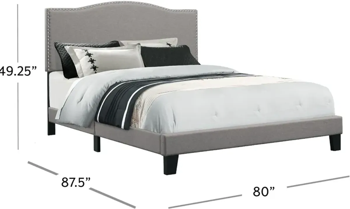 Windsong Full Upholstered Bed - Gray