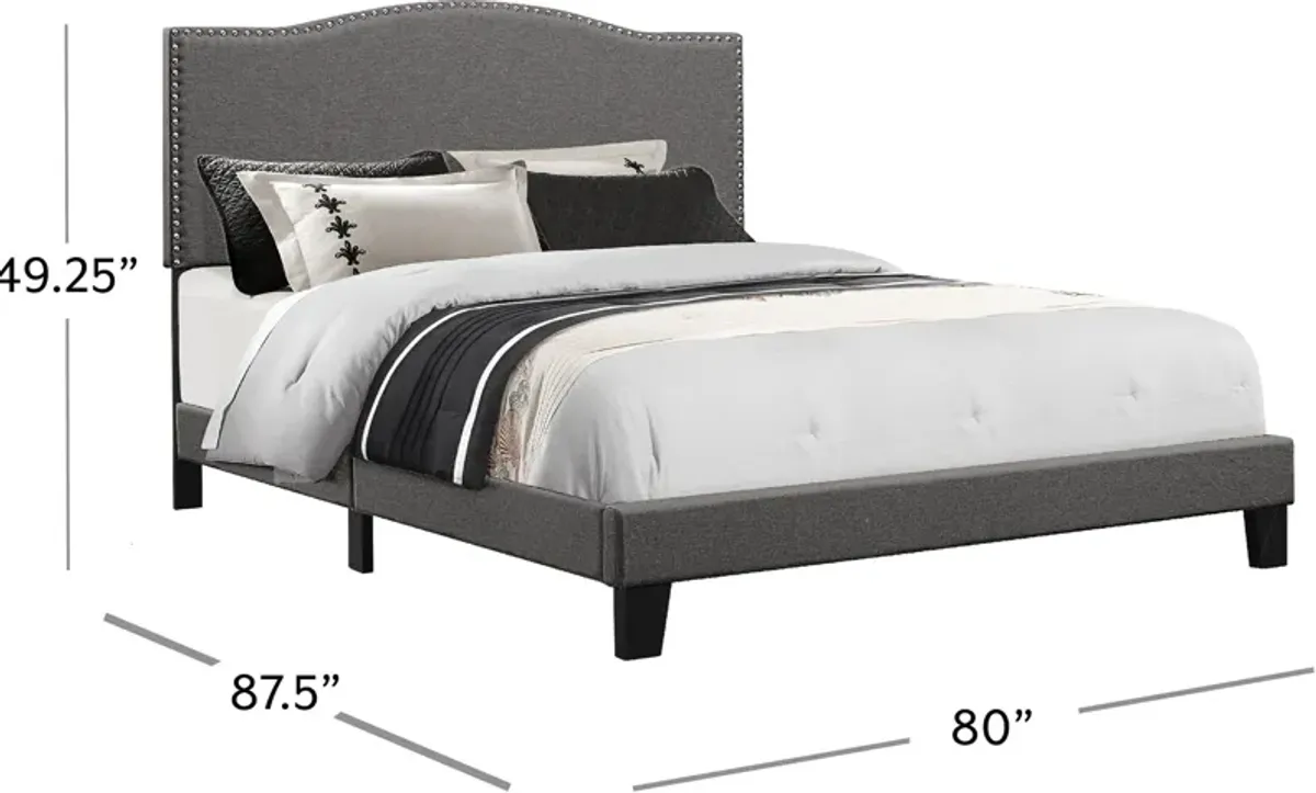 Windsong King Upholstered Bed - Gray