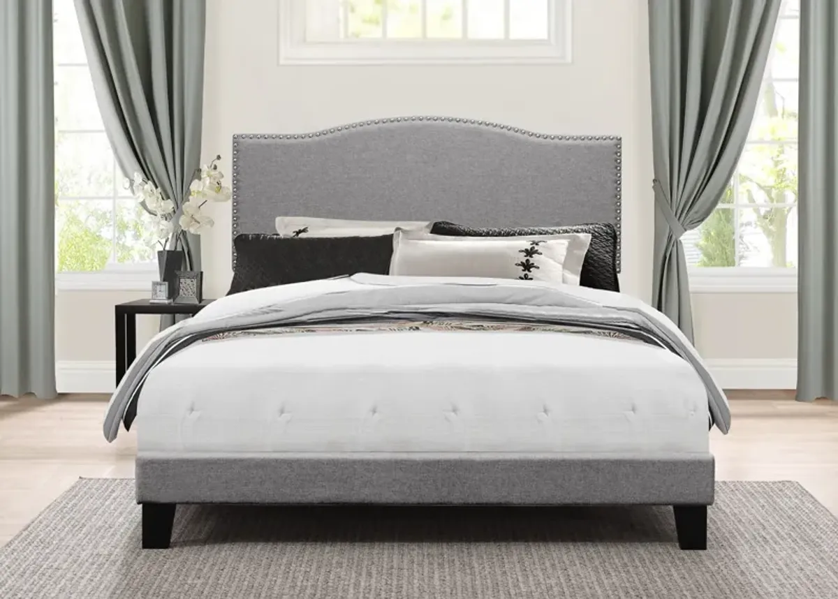 Windsong Queen Upholstered Bed - Gray