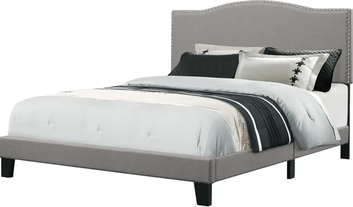 Windsong Queen Upholstered Bed - Gray