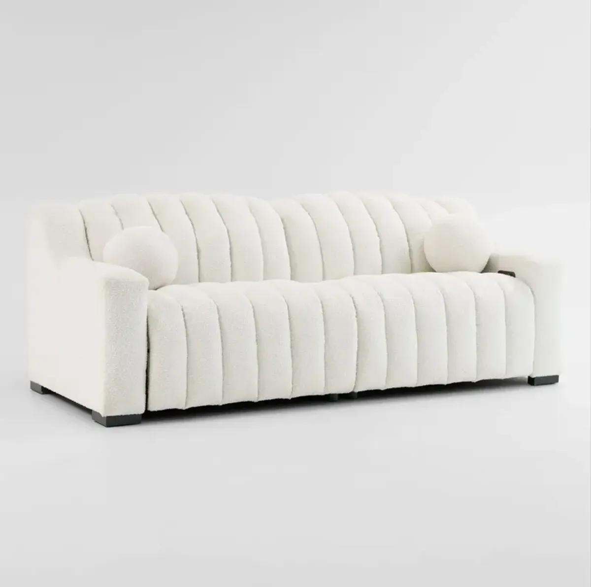 Coco 2-Piece Dual-Power Sofa - Snow