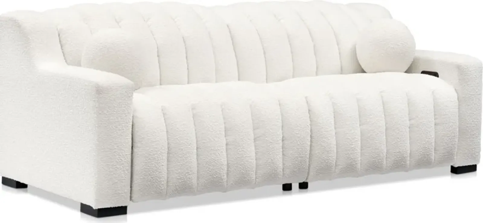 Coco 2-Piece Dual-Power Sofa - Snow