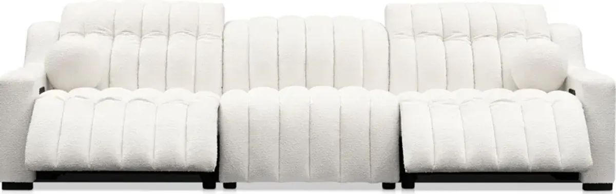 Coco 3-Piece Dual-Power Sofa - Snow