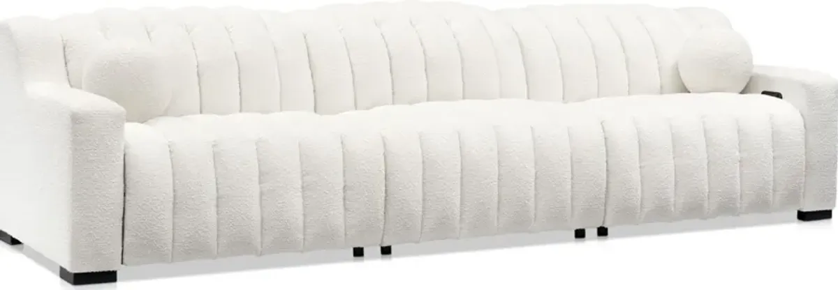 Coco 3-Piece Dual-Power Sofa - Snow