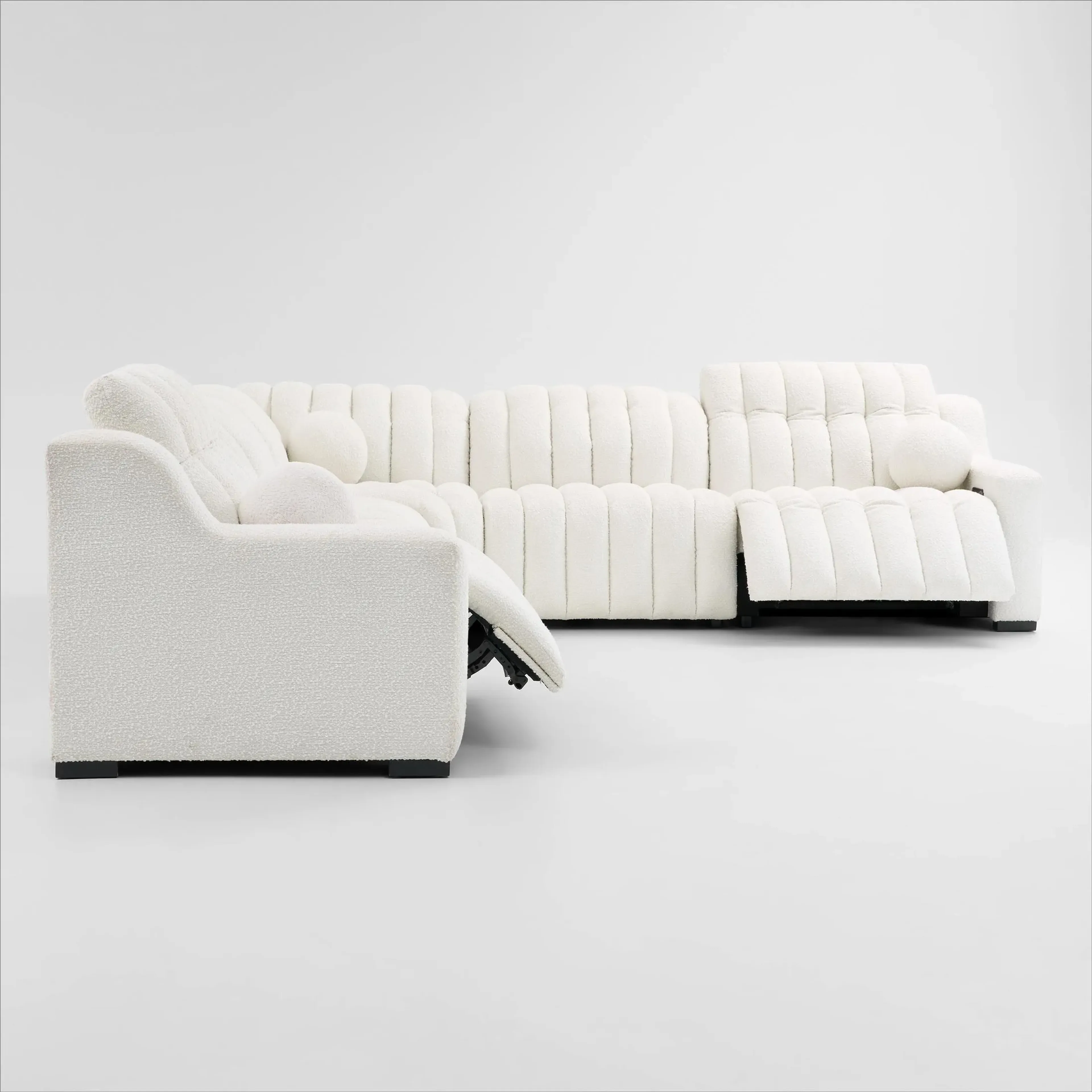 Coco 5 Piece Dual Power Sectional Snow American Signature