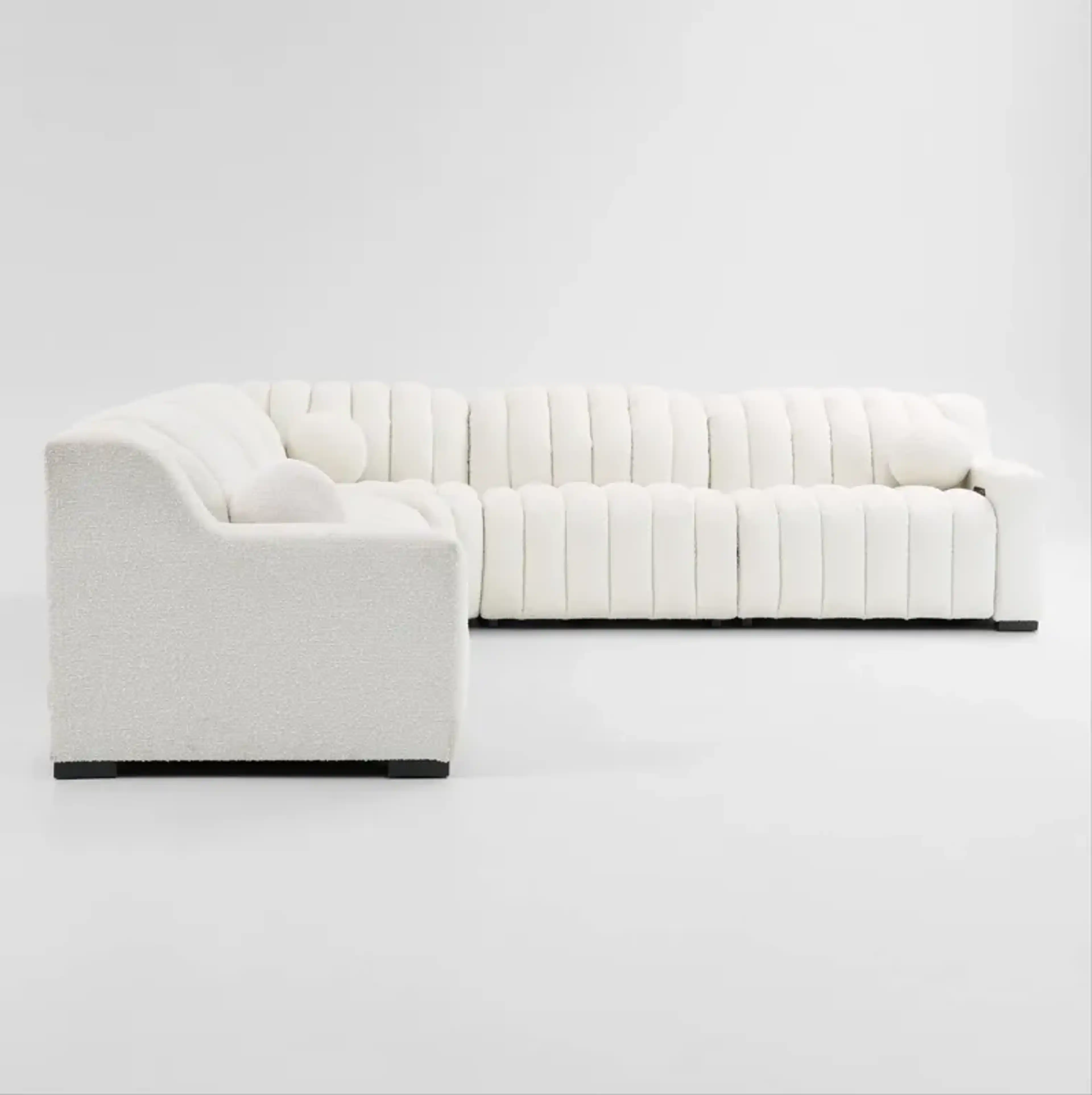 Coco 5-Piece Dual-Power Sectional - Snow | Furniture.com