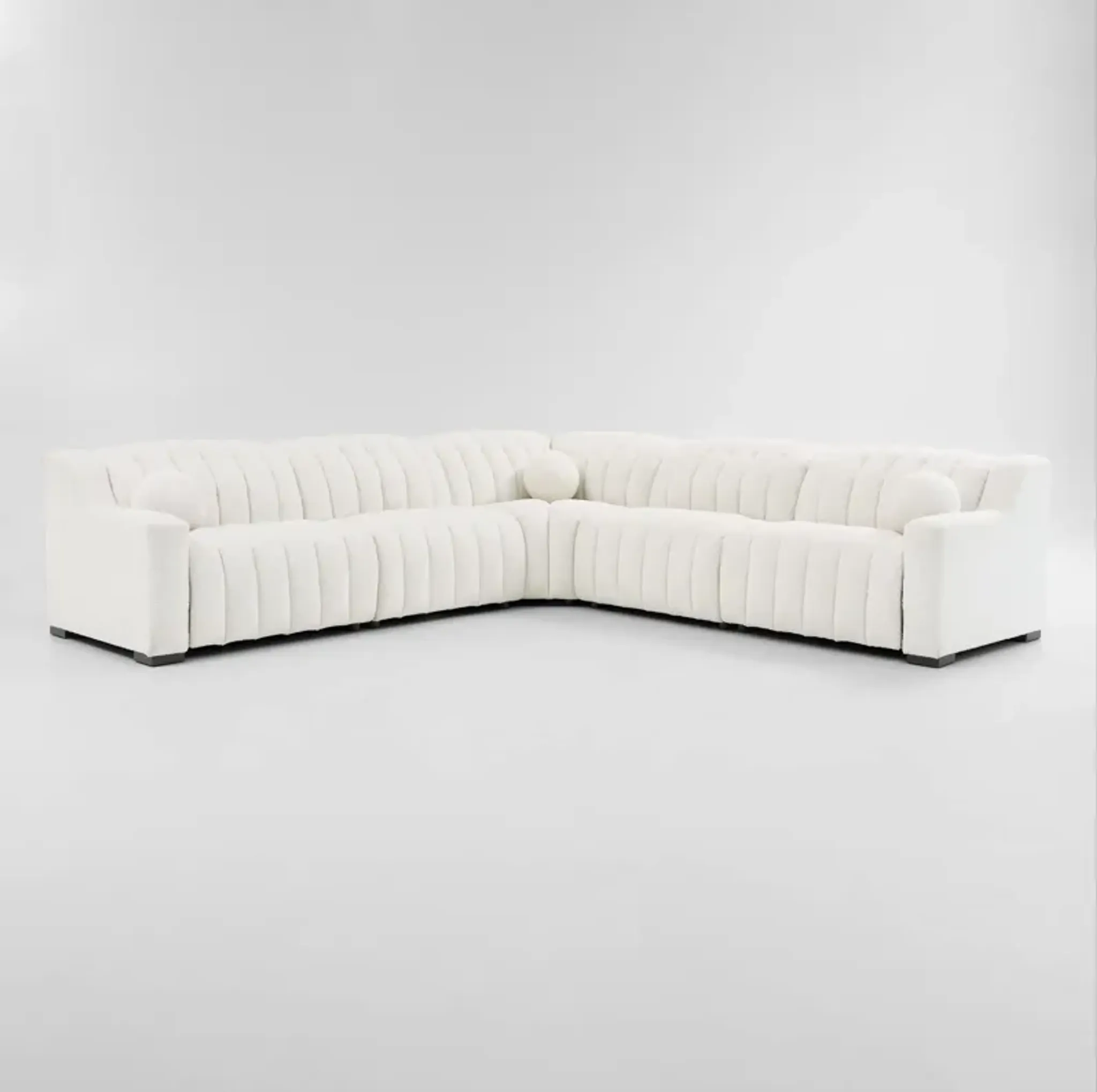 Coco 5-Piece Dual-Power Sectional - Snow | Furniture.com