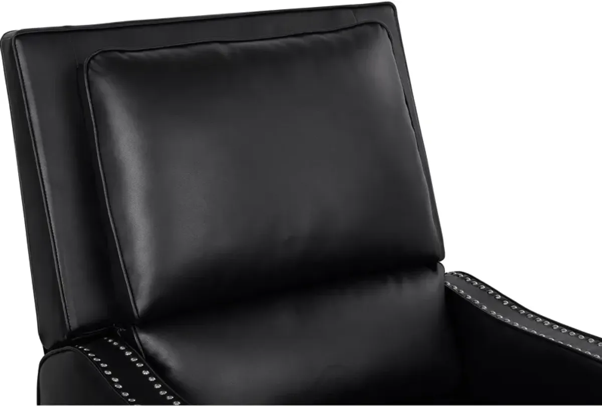 Caspian Pushback Recliner - Black