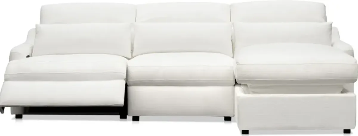 Gentry 3-Piece Dual-Power Reclining Sectional with Right-Facing Adjustable Chaise - Arctic