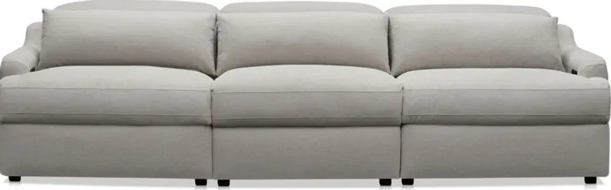 Gentry 3-Piece Dual-Power Reclining Sofa - Dove