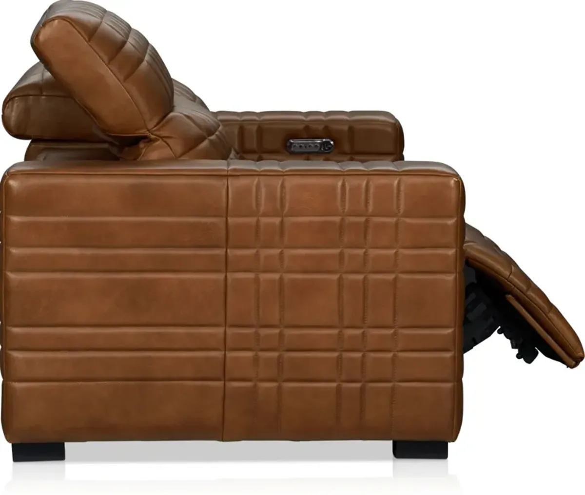 Ralston Dual-Power Reclining Sofa and Loveseat Set - Brown