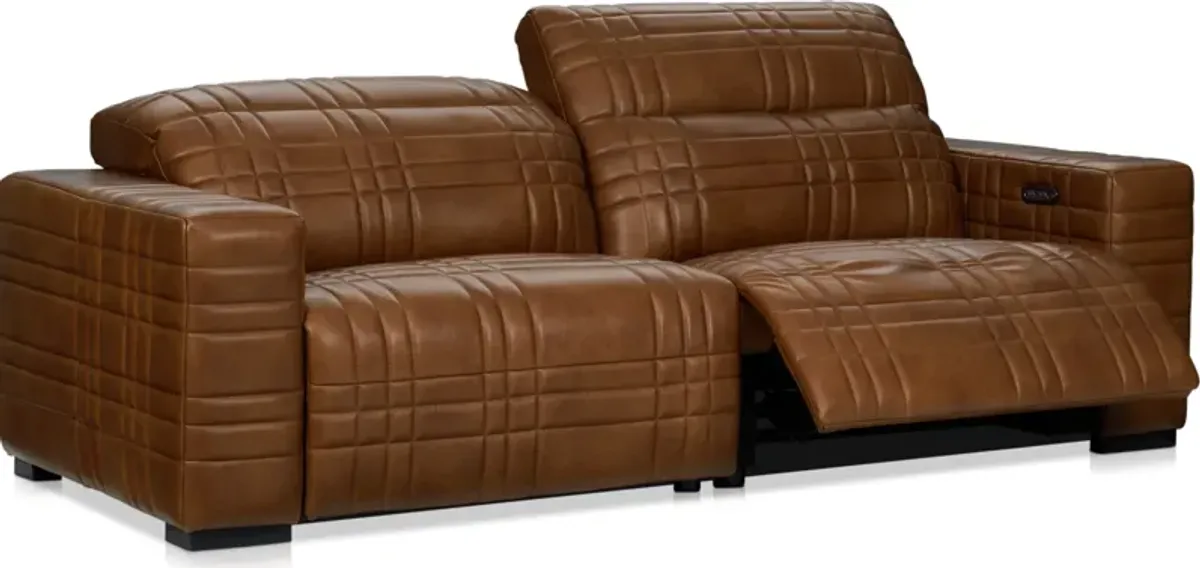 Ralston Dual-Power Reclining Sofa and Recliner Set - Brown