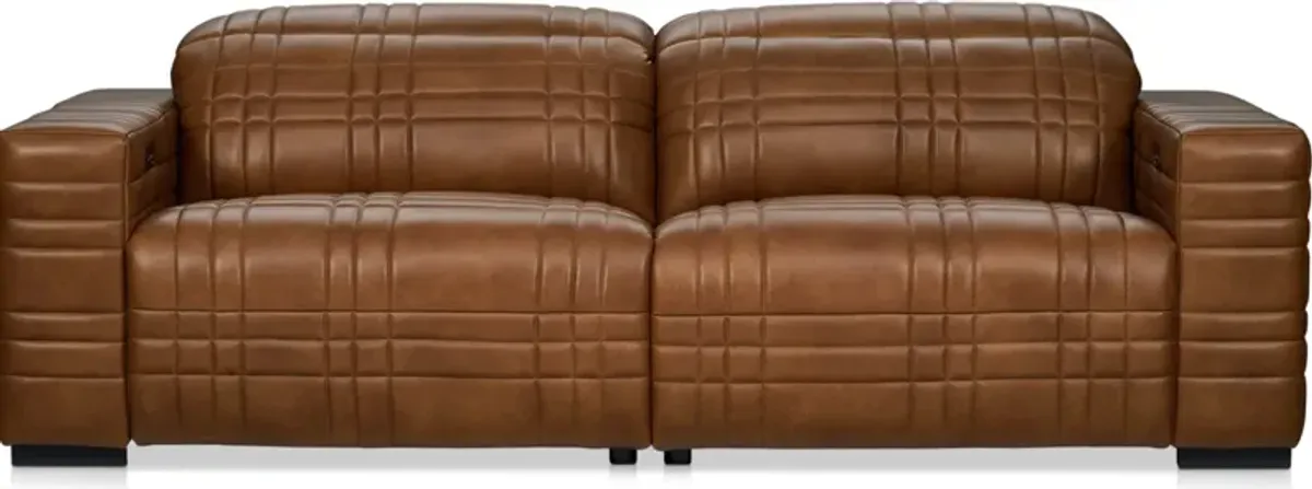 Ralston Dual-Power Reclining Sofa and Recliner Set - Brown