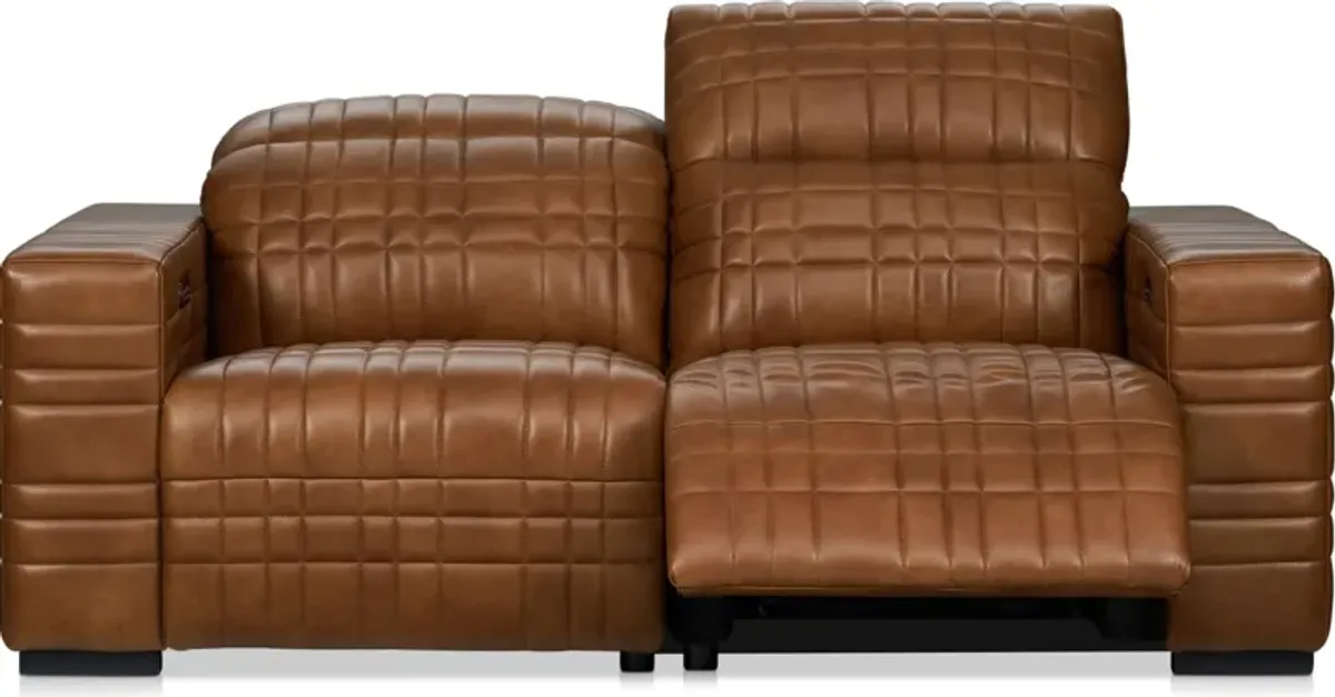 Ralston Dual-Power Reclining Sofa, Loveseat and Recliner Set - Brown