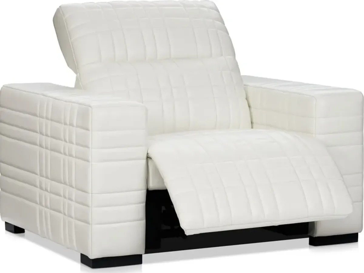 Ralston Dual-Power Recliner - White