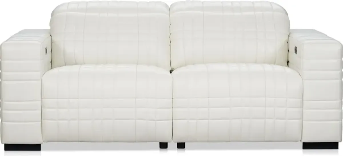 Ralston Dual-Power Reclining Loveseat - White