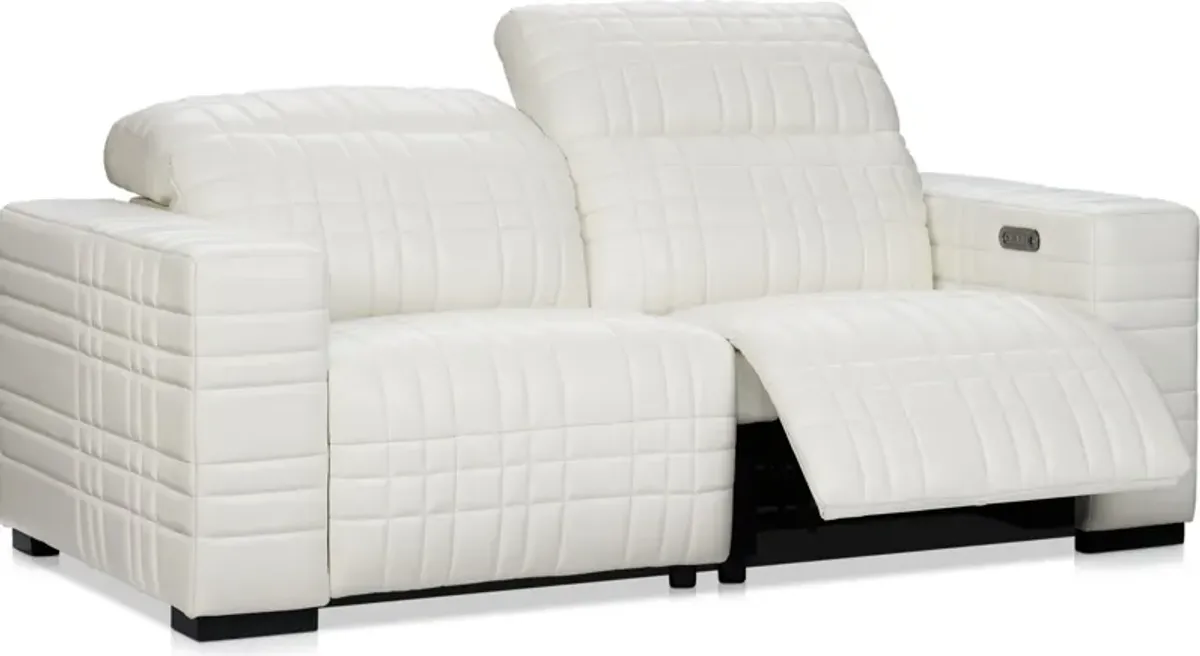 Ralston Dual-Power Reclining Loveseat - White