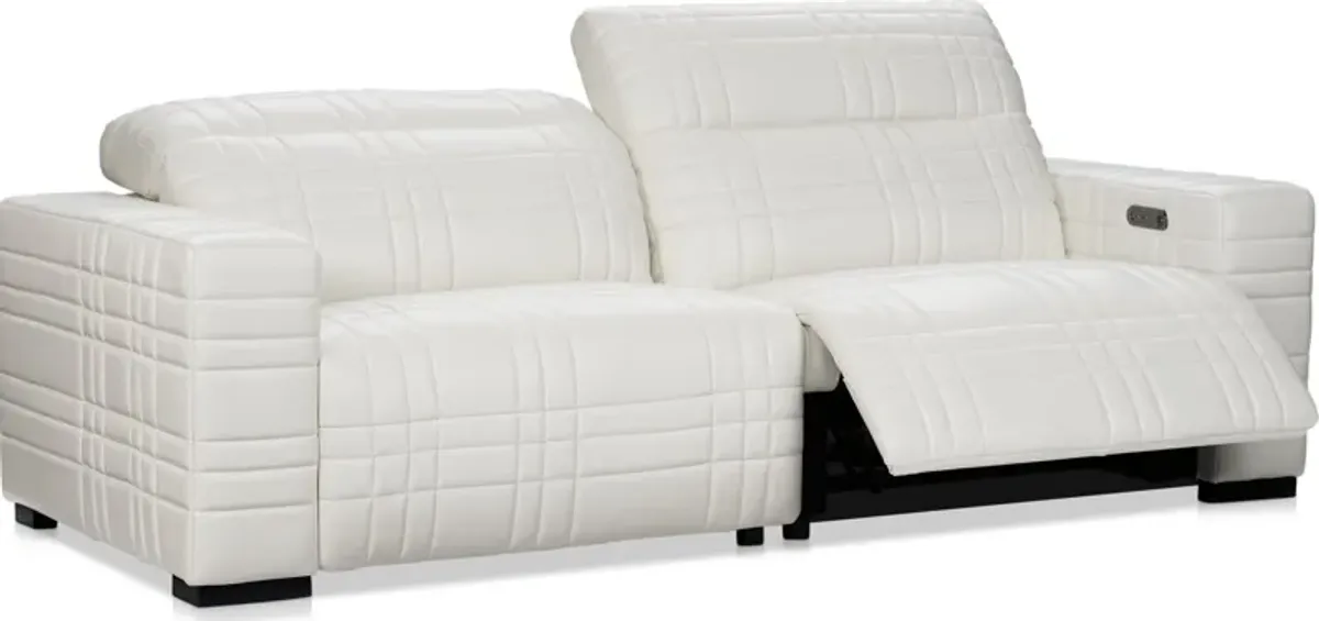 Ralston Dual-Power Reclining Sofa and Recliner Set - White