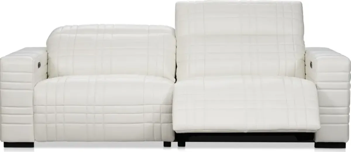 Ralston Dual-Power Reclining Sofa, Loveseat and Recliner Set - White